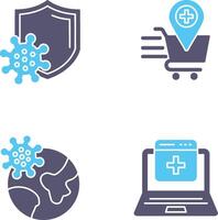 Virus Protection and Online Health Icon vector