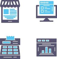 Mobile Shop and Search Product Icon vector