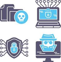 Infected File and Money Hacking Icon vector