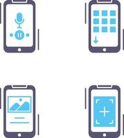 Voice Record and Device Icon vector