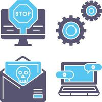 Stop and Setting Icon vector