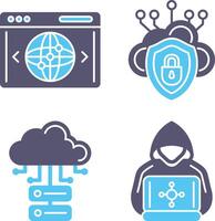 Cloud Security and Website Icon vector