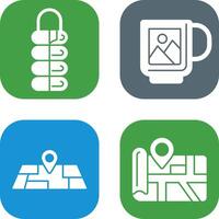 Sleeping Bag and Mug Icon vector