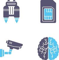 Jetpack and Sim Card Icon vector