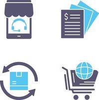 Support and Invoice Icon vector