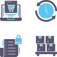 Add to Cart and Run time Icon vector