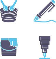 Drum and Pen Icon vector