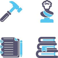 Hammer and Statue Icon vector