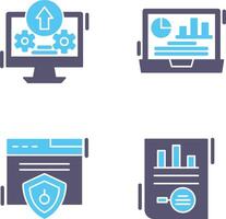 Upload and Dashboard Icon vector