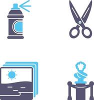 Spray and Scissors Icon vector