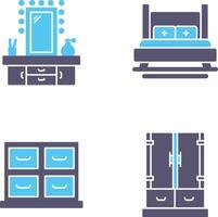 vendaje mesa y cama icono vector