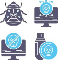 error y virus icono vector