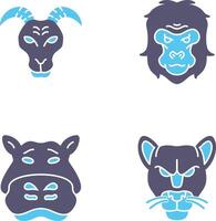 Goat and Gorilla Icon vector