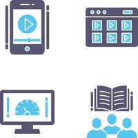 Smartphone and Online Course Icon vector