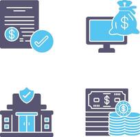 Paid and Online Loan Icon vector