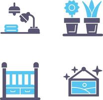 Lamps and House Plants Icon vector