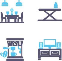 Iron Board and Table Icon vector