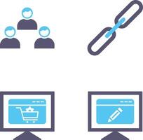 link building and team members Icon vector