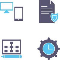 devices and private document Icon vector