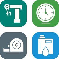 Robotic Arm and Clock Icon vector