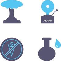 explosion and alarms Icon vector