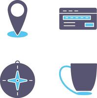 location and credit card Icon vector