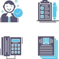 Hire and Check List Icon vector