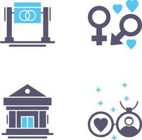 Wedding and Genders Icon vector