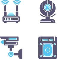 Router and Web Cam Icon vector