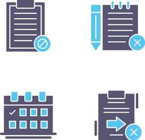 Prohibition and Unchecked Notes Icon vector