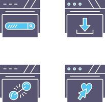 Search Bar and Download Icon vector