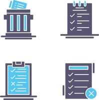 Trash List and Booking CheckList Icon vector