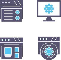 Web Browser and Monitor Screen Icon vector