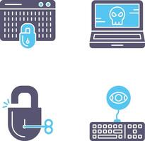 Hacking and Laptop Icon vector