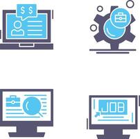 empleado beneficios y empleo icono vector