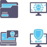 Folder and Malware Icon vector
