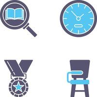 Search and ClockSnack and Money Icon vector