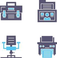 Briefcase and Folder Icon vector