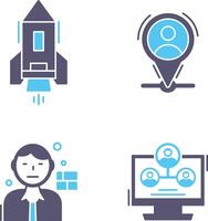 Start Up and Placeholder Icon vector