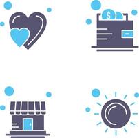 Heart and Wallet Icon vector