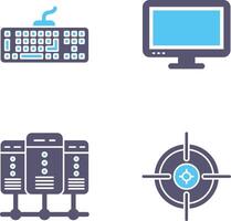 Keyboard and LCD Icon vector