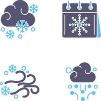 Snowy and Calender Icon vector