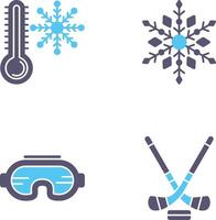 Snow Flake and Cold Icon vector