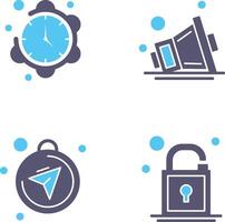 Clock and Speaker Icon vector