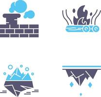 Chimney and Bonfire Icon vector