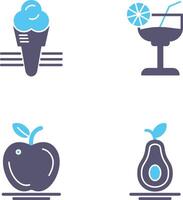 Ice Cream and Cocktail Icon vector