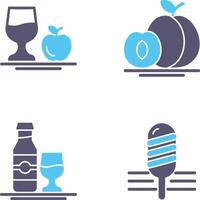 Healthy and Apricot Icon vector