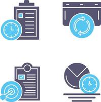 Time Management and Refresh Icon vector