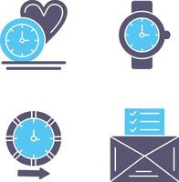 Love and Wrist Watch Icon vector