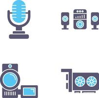 Microphone and Sound System Icon vector